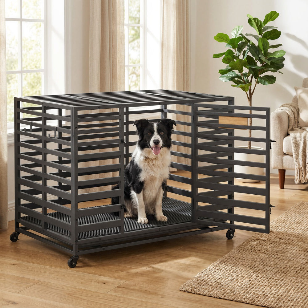 Heavy-Duty Dog Crate - Steel - XL