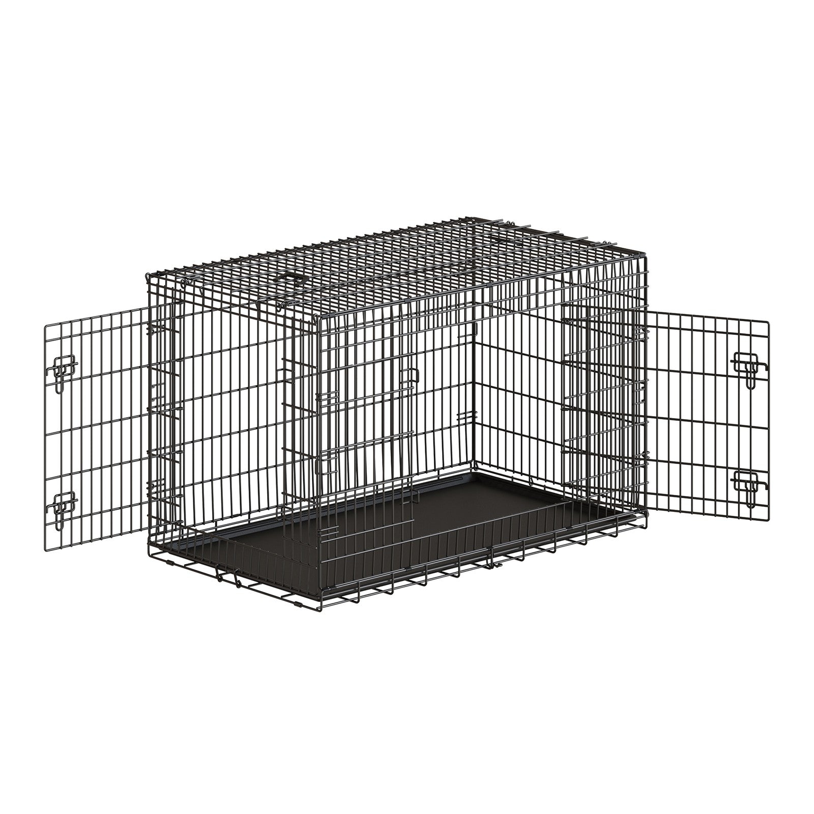 XXXL Large Pet Cage - Steel and Plastic - Black - with Removable Tray