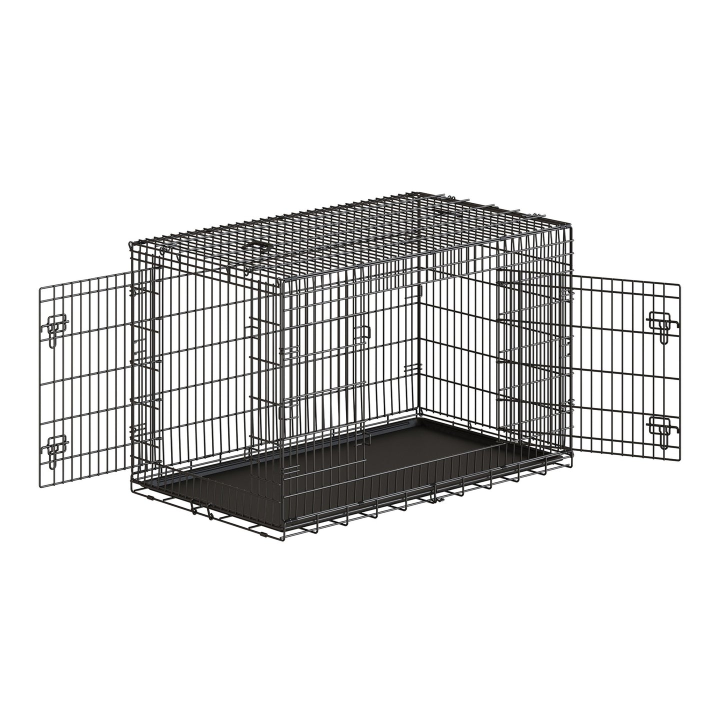 XXXL Large Pet Cage - Steel and Plastic - Black - with Removable Tray