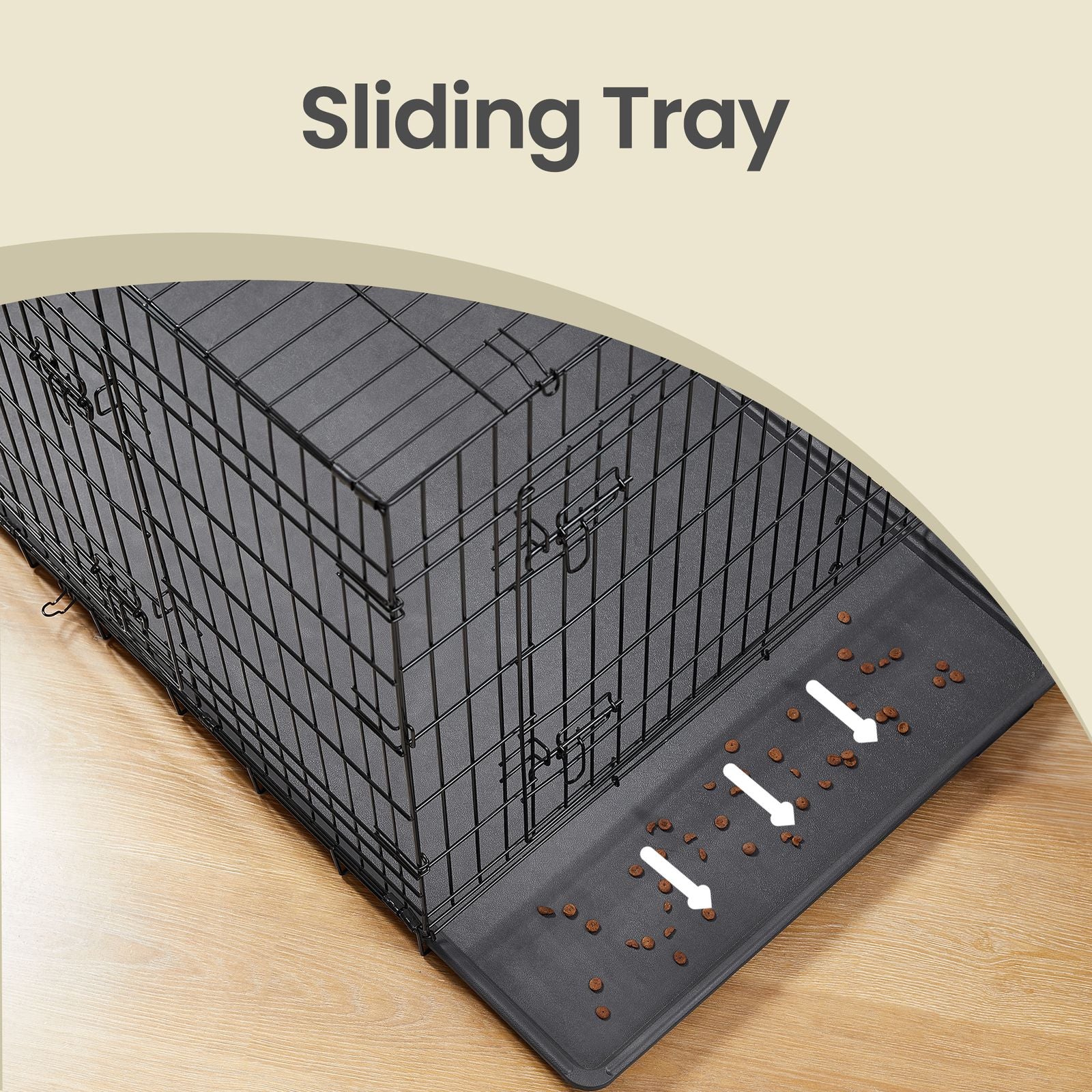 XXXL Large Pet Cage - Steel and Plastic - Black - with Removable Tray