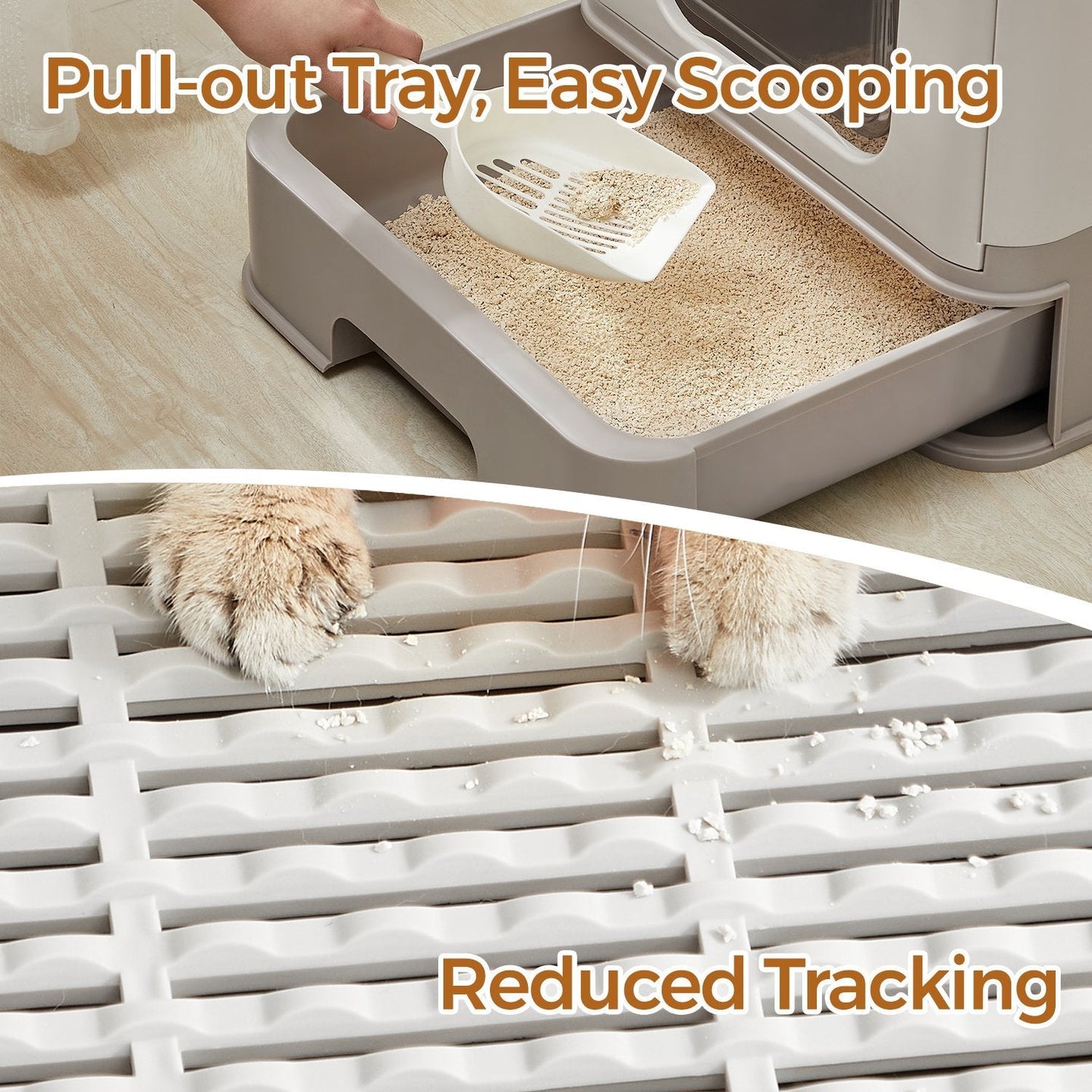 Enclosed Cat Litter Box - Plastic - Hooded