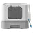 Enclosed Cat Litter Box - PP and PC - Light Grey - with Lid