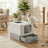 Enclosed Cat Litter Box - PP and PC - Light Grey - with Lid