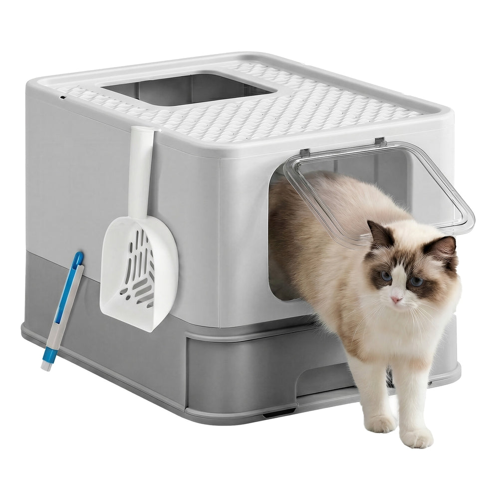 Enclosed Cat Litter Box - PP and PC - with Lid