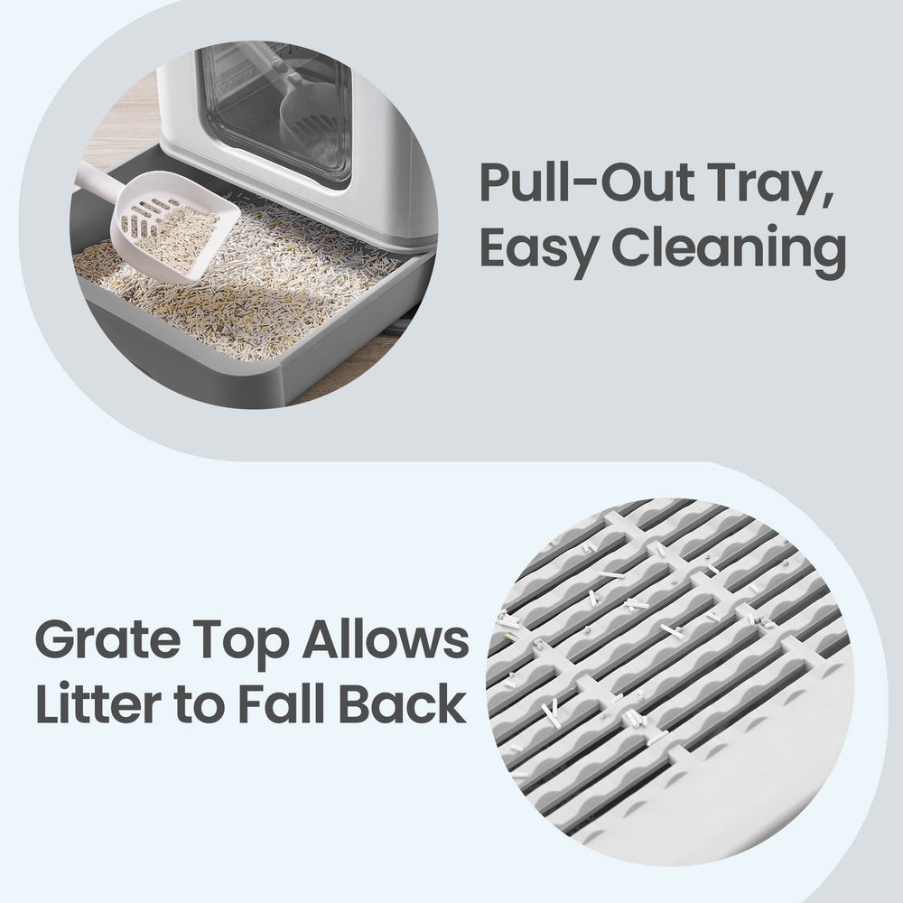 Enclosed Cat Litter Box - PP and PC - with Lid