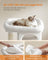 Cat Tree - Engineered Wood - Cream White - Features Scratching Posts and Cat Caves