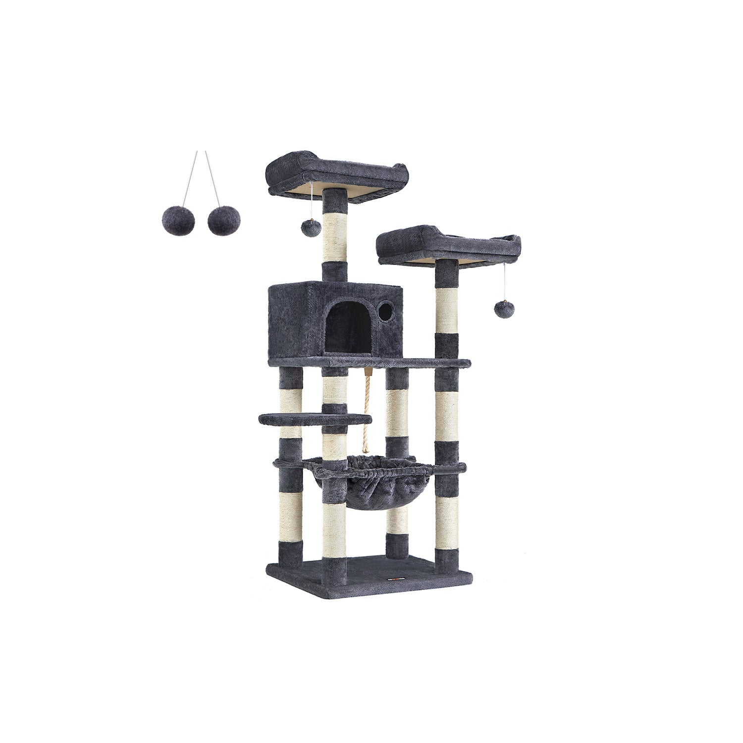 Cat Tree - Light Grey - Plush