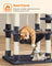 Cat Tree - Engineered Wood - Light Grey - Stable Design with Cat Cave