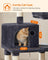 Cat Tree - Engineered Wood - Light Grey - Stable Design with Cat Cave