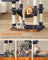 Cat Tree - Engineered Wood - Light Grey - Stable Design with Cat Cave