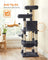 Cat Tree - Engineered Wood - Light Grey - Stable Design with Cat Cave