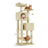 Cat Tree Stable Cat Tower 2 Plush Perches - Wood and Plush - Beige