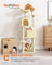 Cat Tree Stable Cat Tower 2 Plush Perches - Wood and Plush - Beige