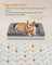 Orthopedic Dog Bed for Large Dogs - PV Plush with Rose Pattern and Velvet - Slate Grey