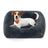 Dog Bed Medium Dog Sofa Bed - PV Plush and PP Filling - Dark Grey