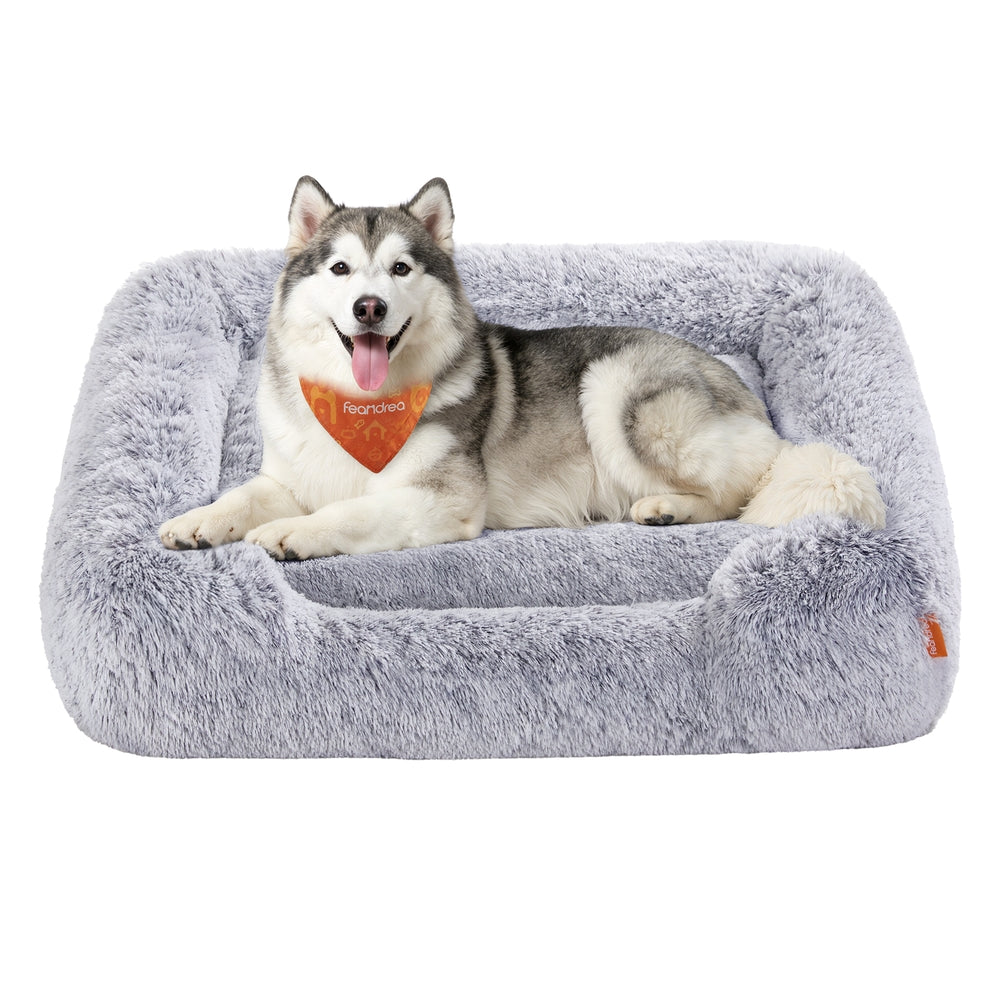 Dog Bed Extra Large Dog Sofa Bed - PV Plush and PP Filling - Grey Ombré