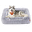 Dog Bed Extra Large Dog Sofa Bed - PV Plush and PP Filling - Grey Ombré