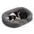 Dog Bed Large Orthopaedic Dog Sofa Bed - Flannel and Velvet - Slate Grey