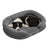 Dog Bed Large Orthopaedic Dog Sofa Bed - Flannel and Velvet - Slate Grey