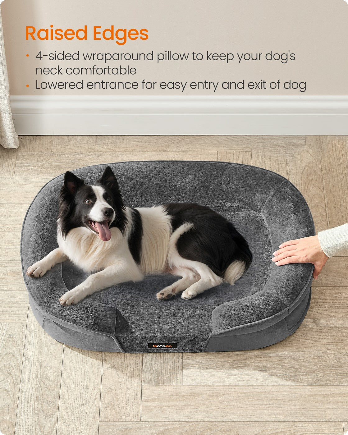 Dog Bed Large Orthopaedic Dog Sofa Bed - Flannel and Velvet