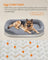 Dog Bed Extra Large Orthopaedic Dog Sofa Bed - Flannel and Velvet - Light Grey