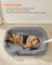 Dog Bed Extra Large Orthopaedic Dog Sofa Bed - Flannel and Velvet - Light Grey