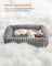 Dog Bed Medium Dog Sofa Bed Soft Padding - Ribbed Faux Rabbit Fur and PP Filling - Dove Grey