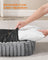 Dog Bed Medium Dog Sofa Bed Soft Padding - Ribbed Faux Rabbit Fur and PP Filling - Dove Grey