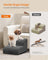 2-Step Dog Stairs Corduroy Dog Steps for Bed - Faux Suede Fabric and Corduroy - Slate Grey