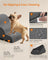 3-Step Dog Stairs Dog Steps for Bed - Faux Suede Fabric and Corduroy - Slate Grey