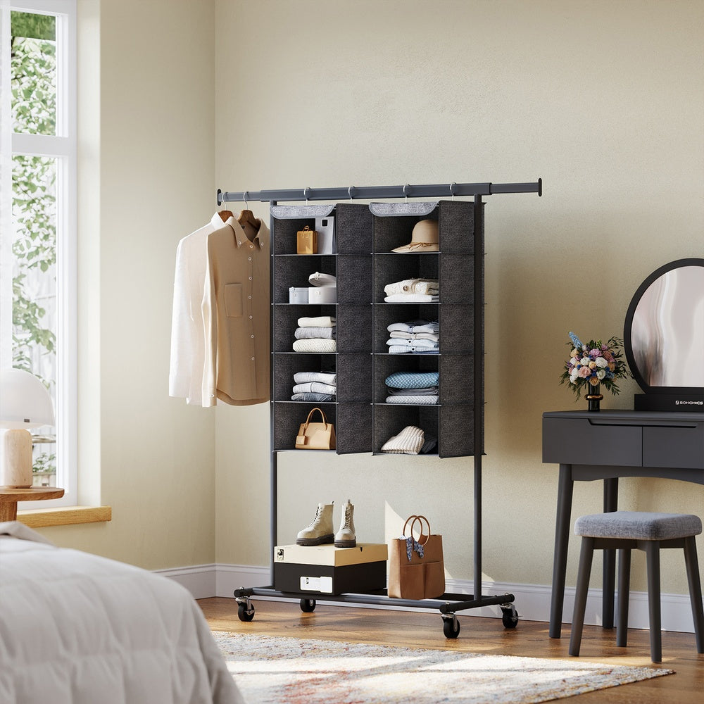 Hanging Closet Shelves - 30L - Non-Woven Fabric - 6 Shelves