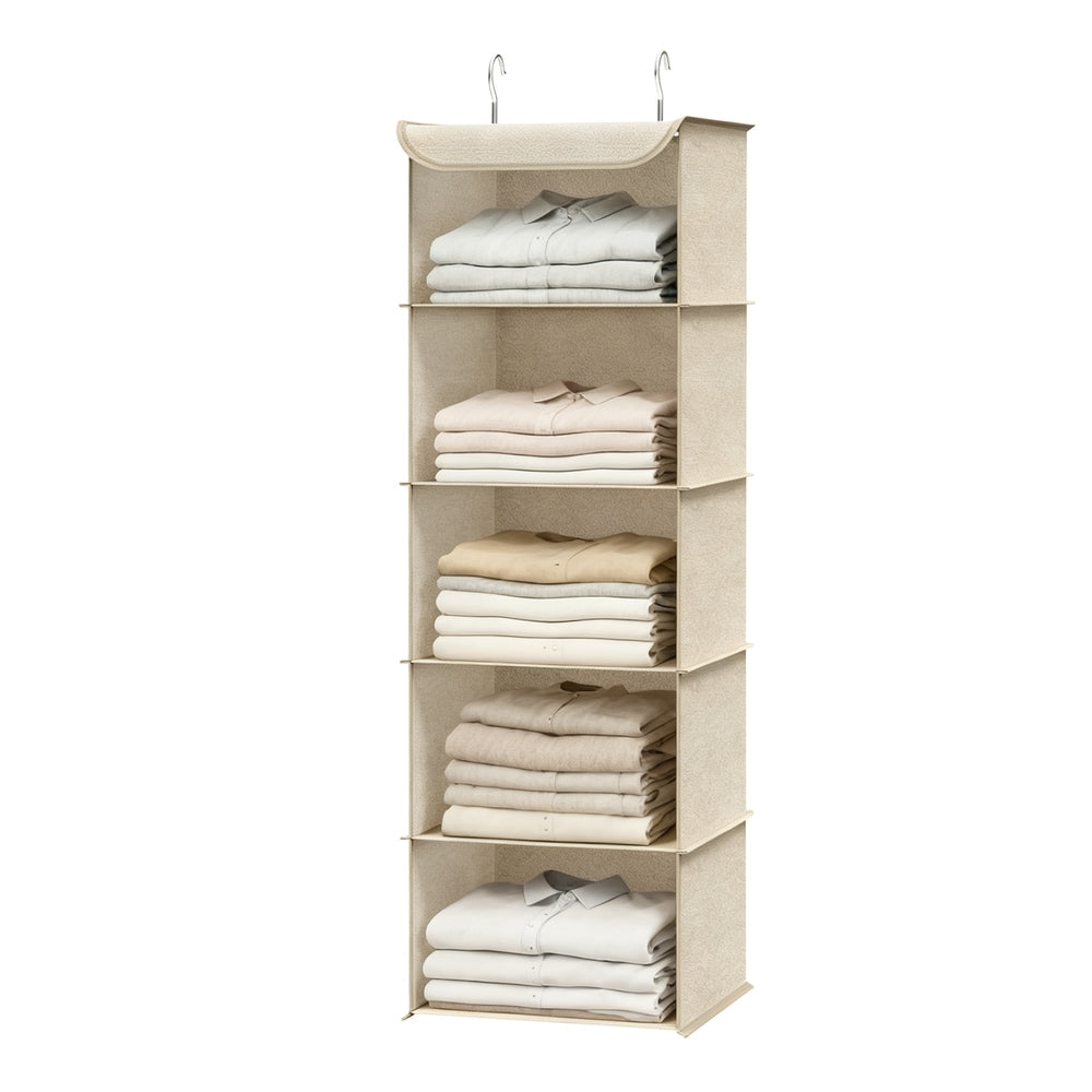 Hanging Storage Organiser - 30L - Non-Woven Fabric - 6 Shelves