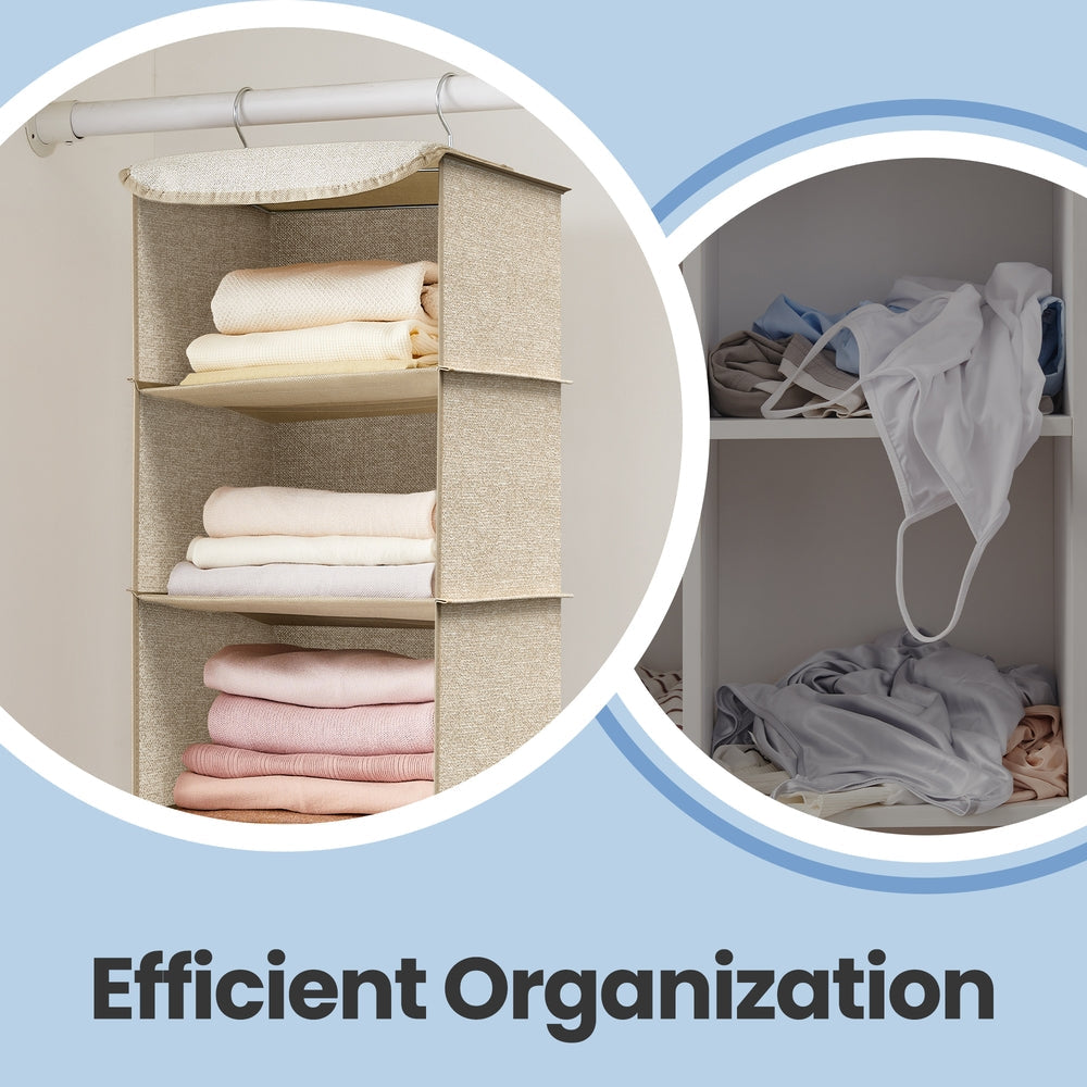 Hanging Storage Organiser - 30L - Non-Woven Fabric - 6 Shelves