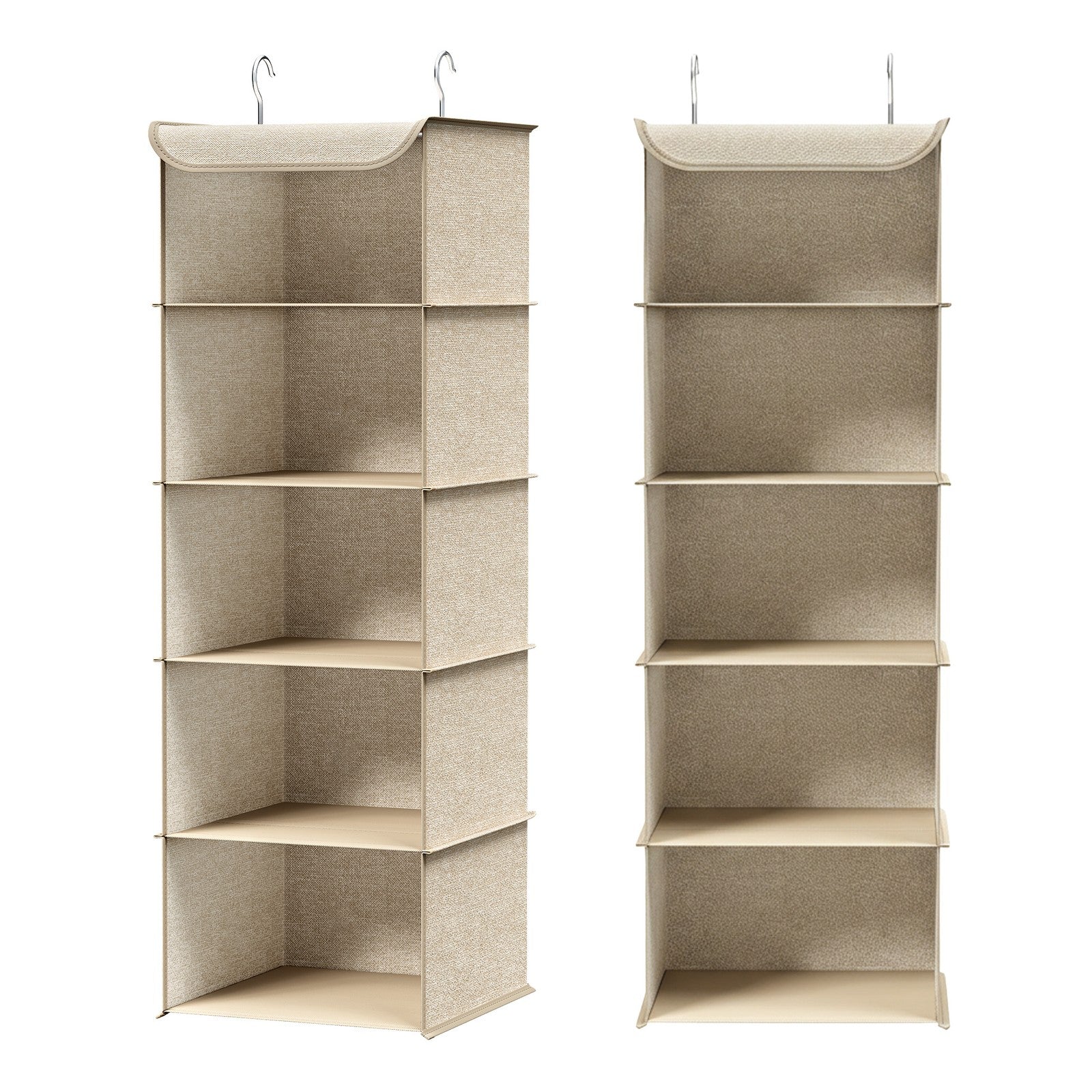 Hanging Storage Organisers - 30L - Non-Woven Fabric - 6 Shelves
