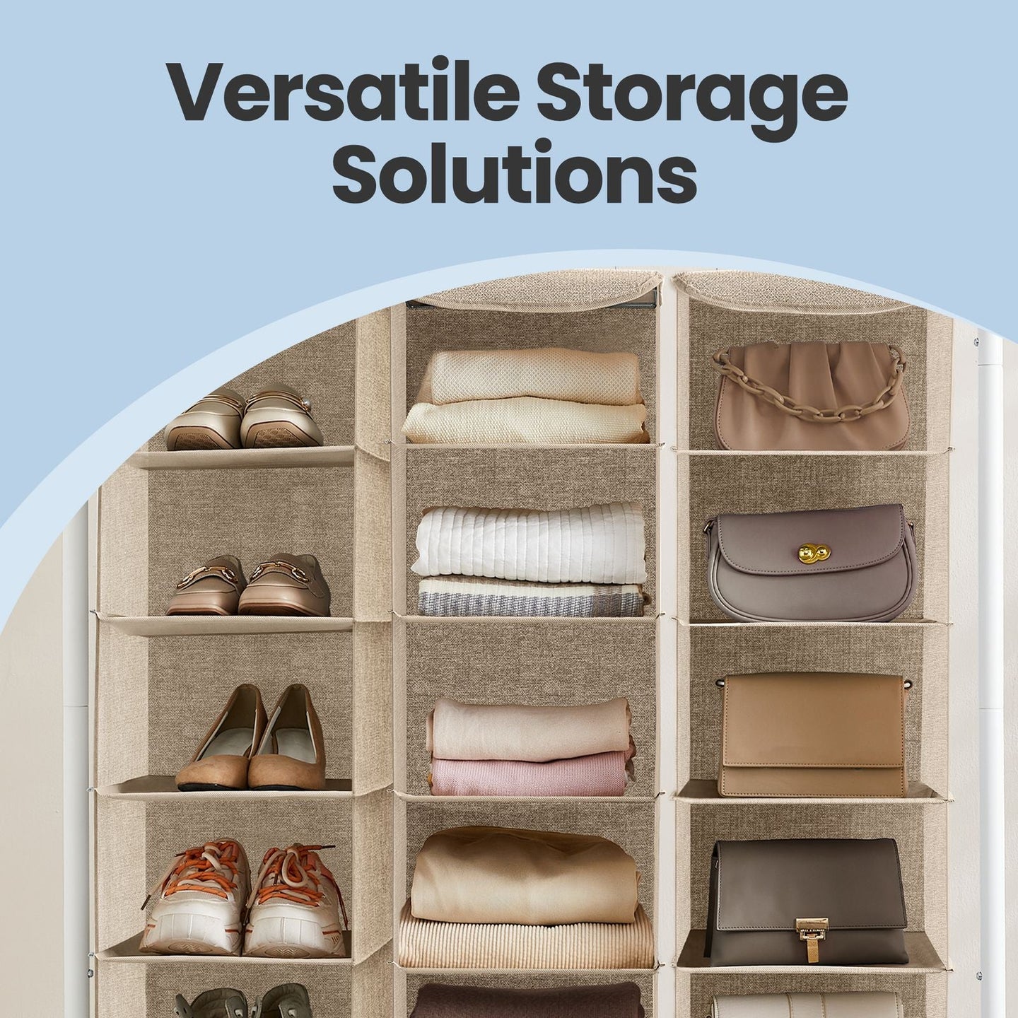 Hanging Storage Organisers - 30L - Non-Woven Fabric - 6 Shelves