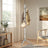 Wooden Hall Tree - Solid Wood - Beige - with 8 Hooks