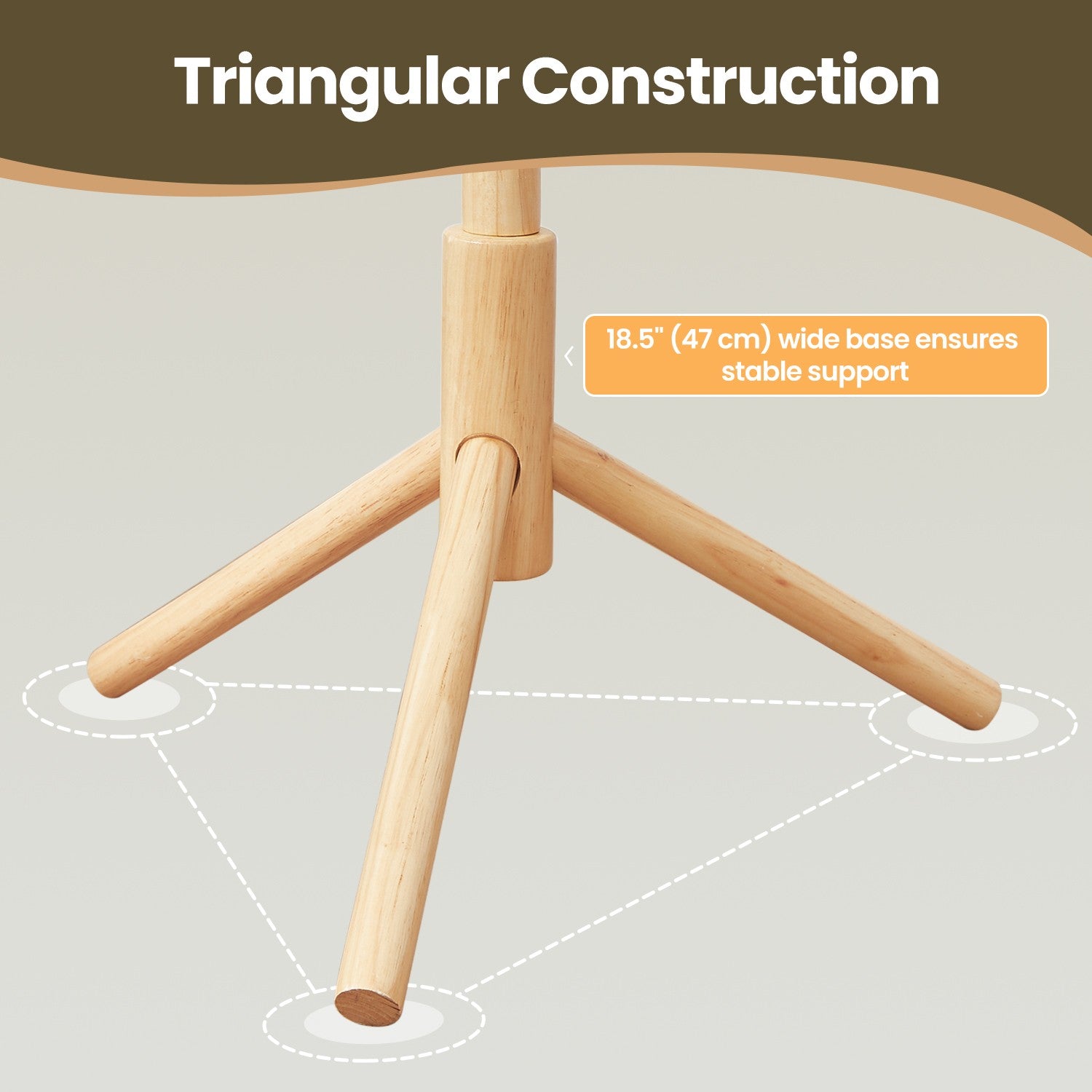 Standing Coat Rack - Solid Wood - White - Tree-Shaped with 8 Hooks and Adjustable Height Options