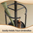 Freestanding Coat Rack - Metal - Black - 12 Hooks with Umbrella Holder