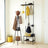 Freestanding Coat Rack - Wood - Greige and Black