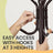 Coat Stand - 12 Hooks, 4 Legs - Metal - Black