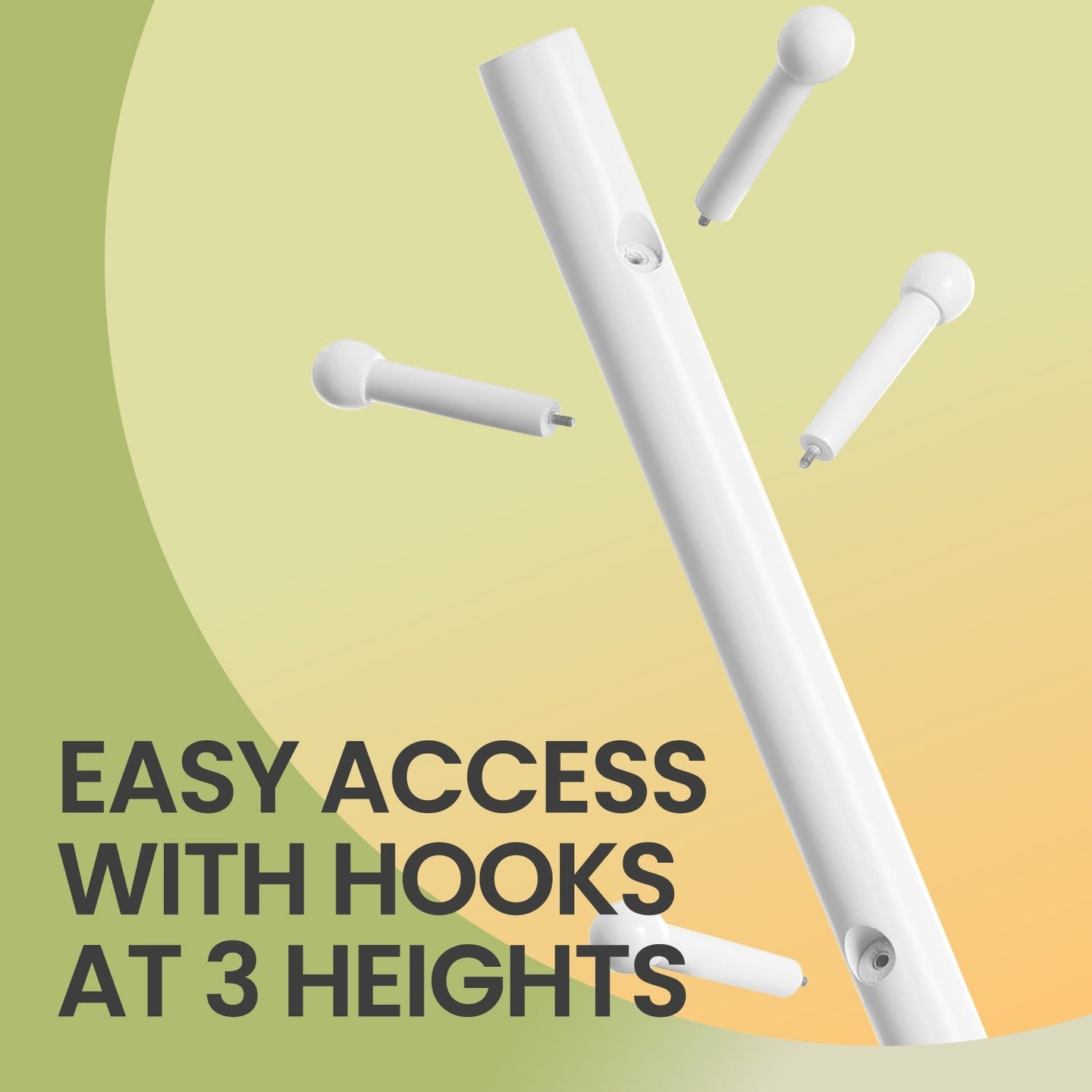 Solid Wood Coat Rack - White - Free Standing