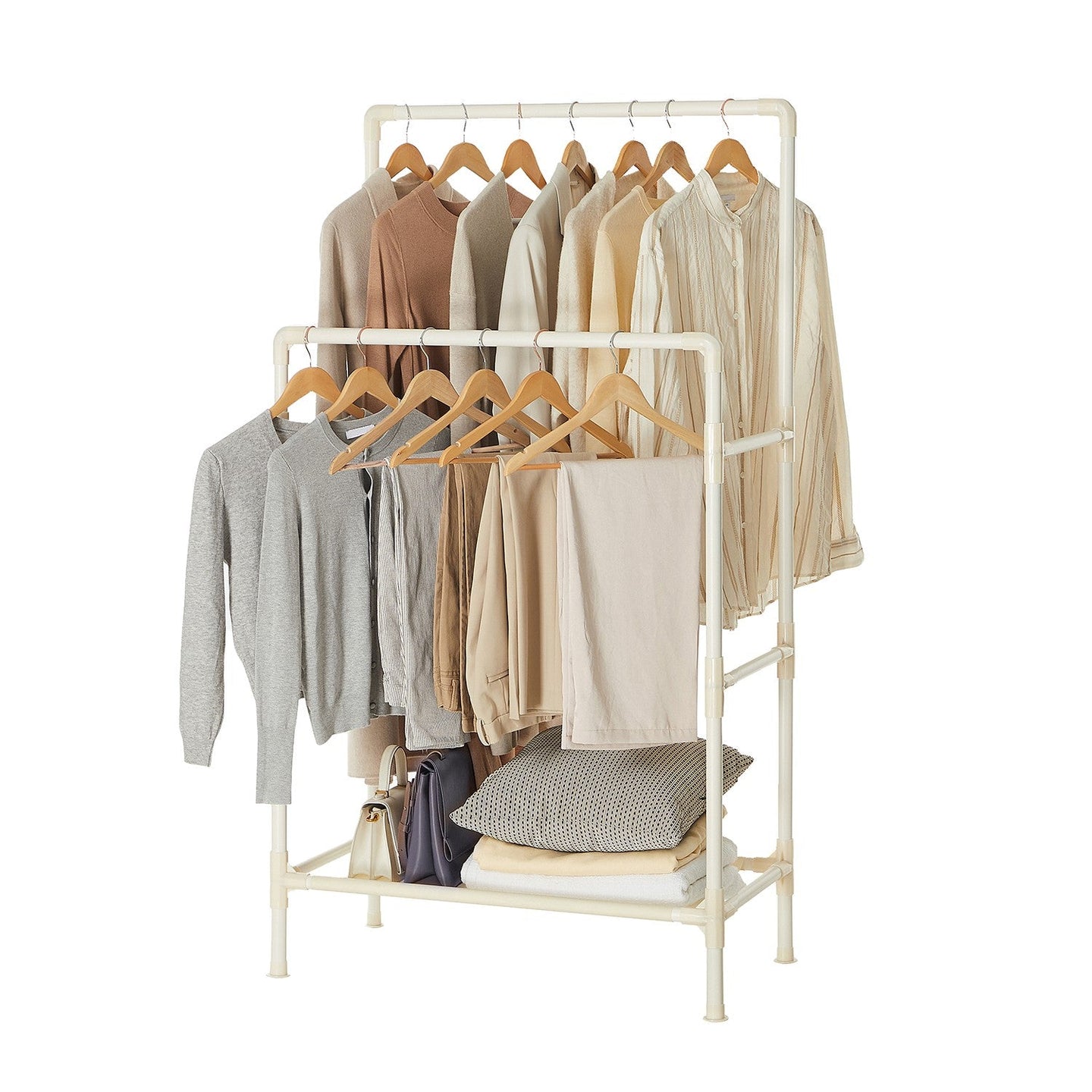Clothes Rack - 55 kg - Metal - 2 Hanging Rails