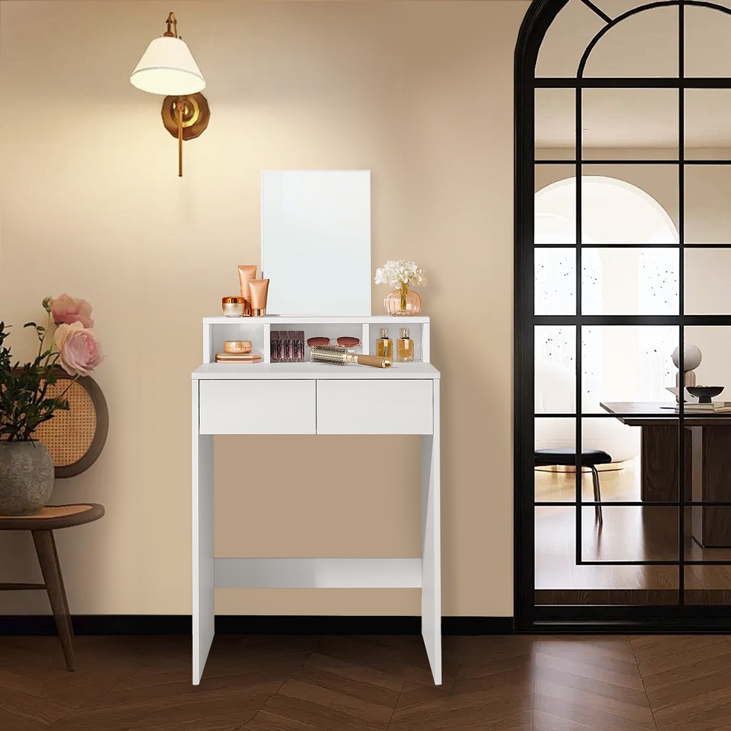 Vanity Table - Wood - Cloud White