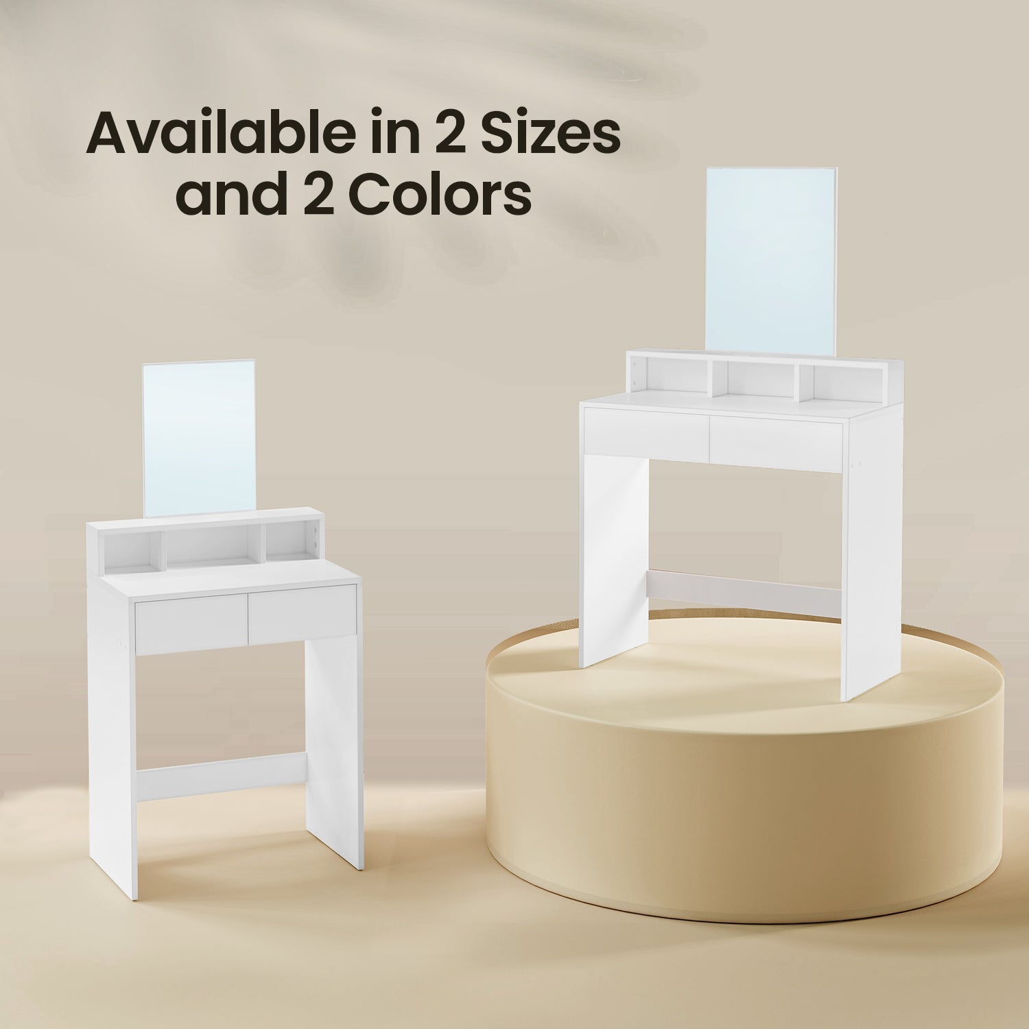 Vanity Table - Wood - Cloud White