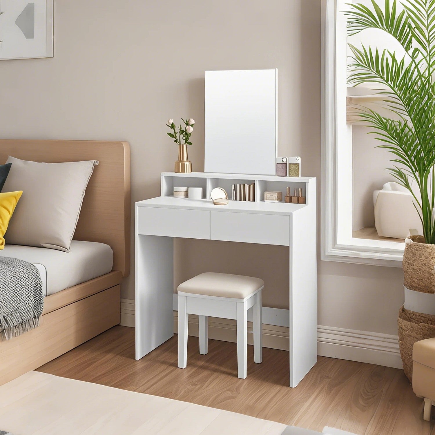 Dressing Table - Wood - Cloud White