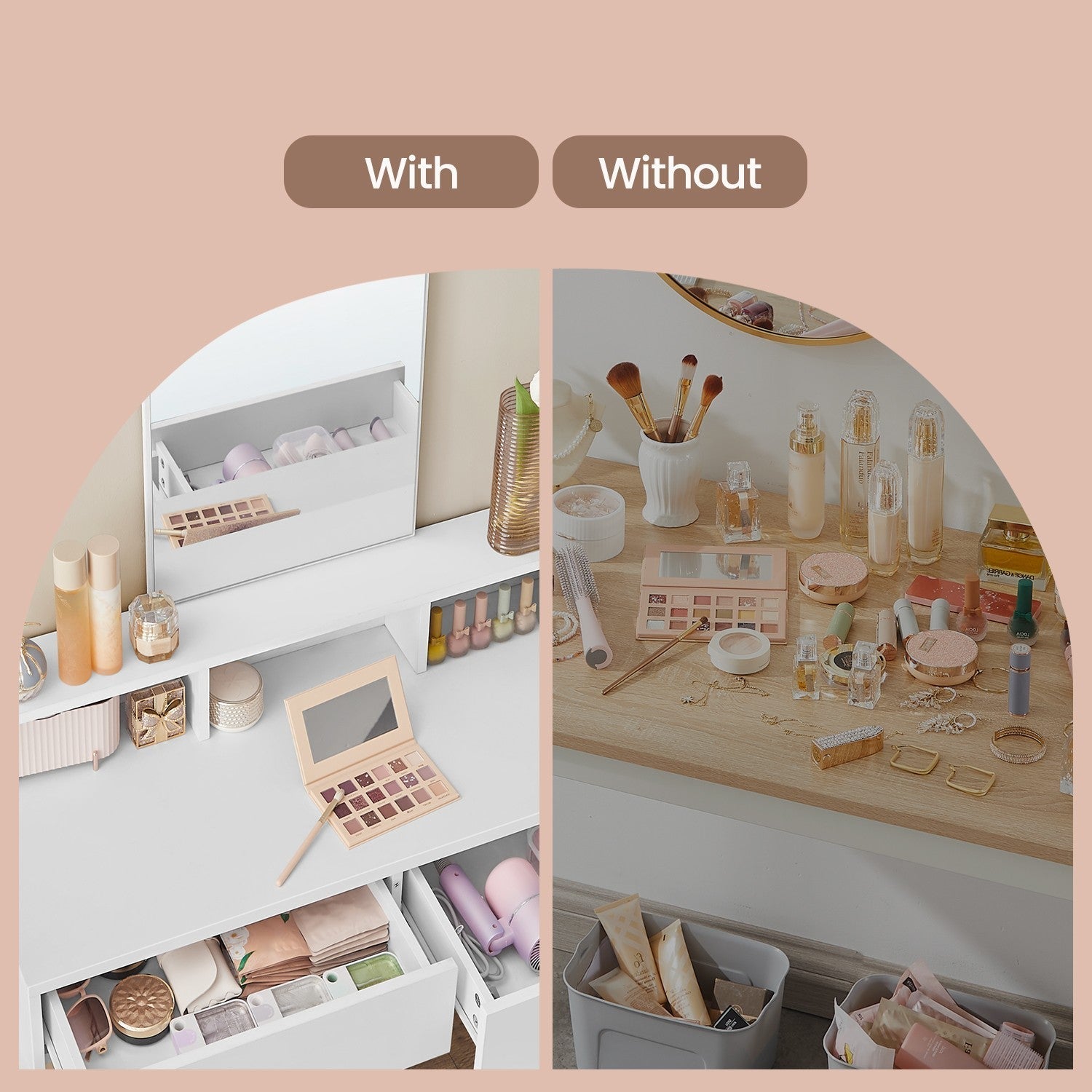Dressing Table - Wood - Cloud White