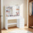 Makeup Desk - MDF - Cloud White - Drawers