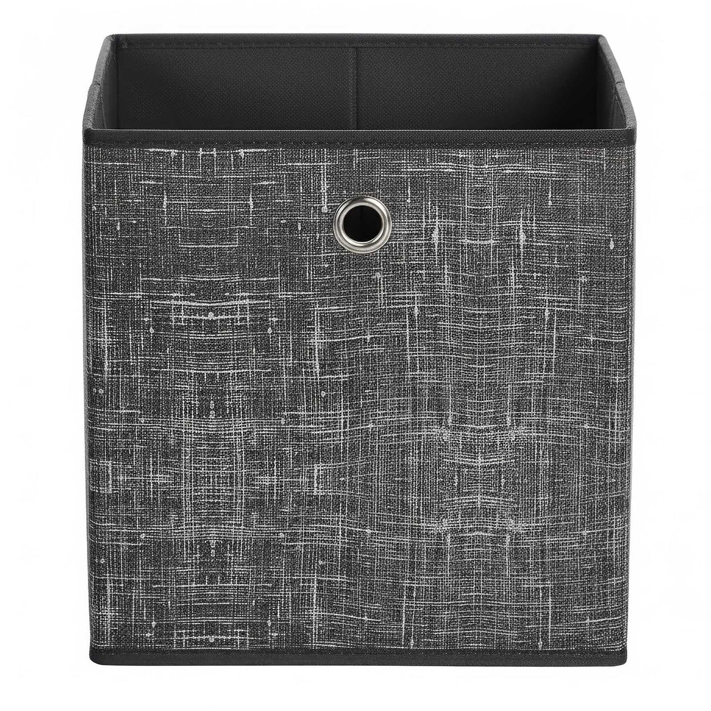 Cube Organisers - Thick Cardboard and Fabric - Black - with Handles