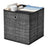 Cube Organisers - Thick Cardboard and Fabric - Black - with Handles