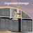 Cube Organisers - Thick Cardboard and Fabric - Black - with Handles